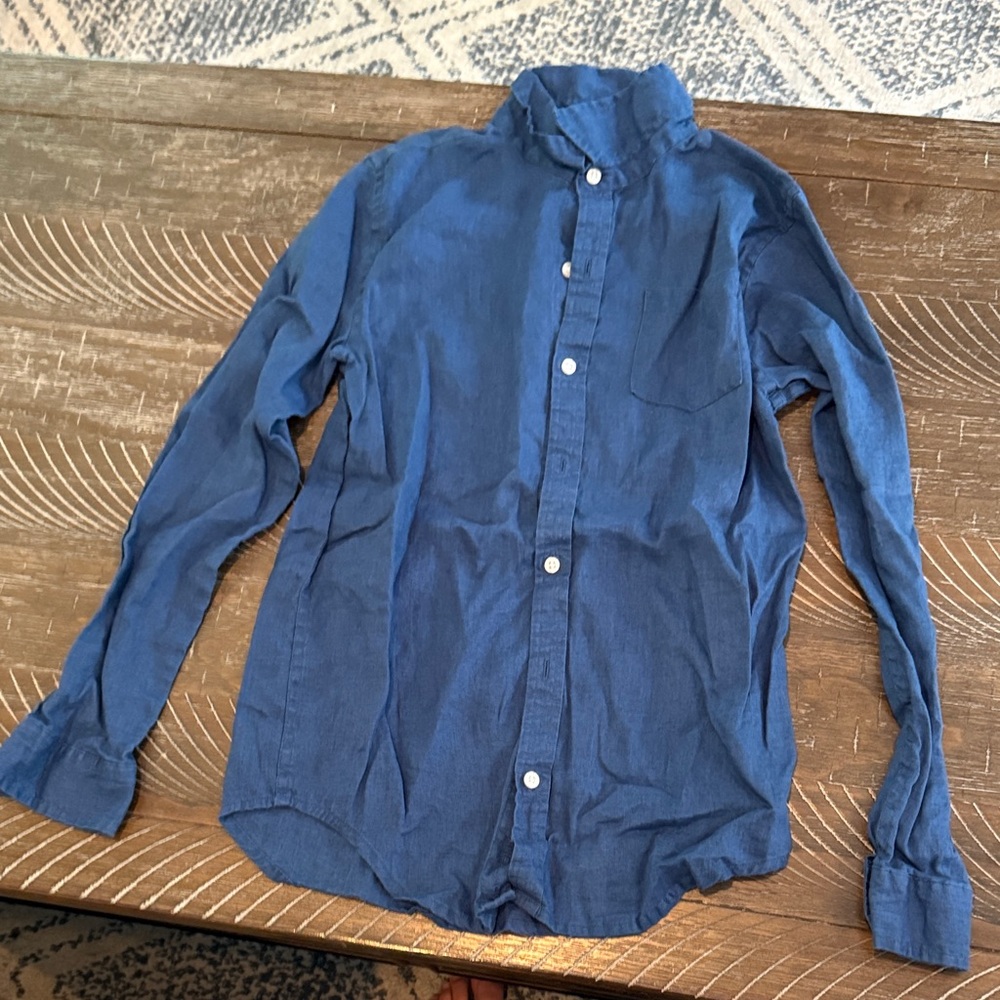 Janie and Jack Navy Casual Button-Down Shirt
